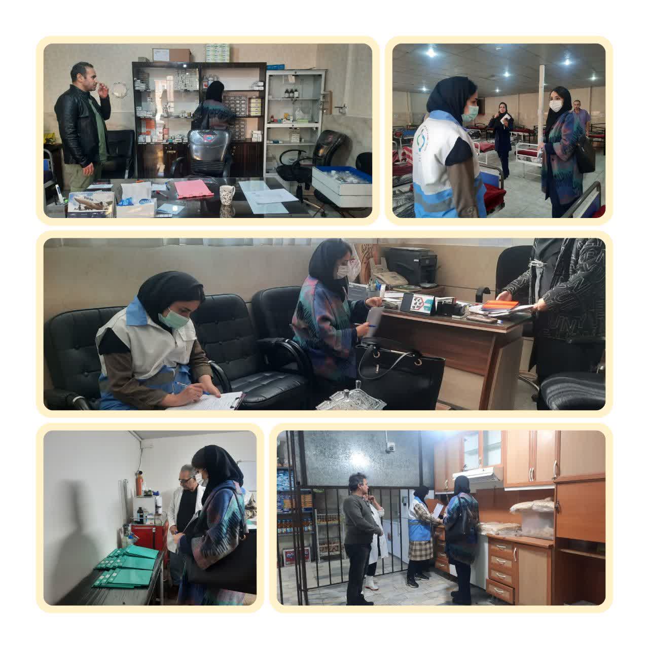 پایش مراکز تجمعی اعصاب و روان اکسیر، نیایش مهر و نور در سطح شهرستان توسط کارشناسان بهداشت